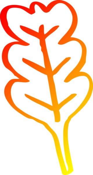 Bir insan tarafından çizilmiş kuru kahverengi yaprağın sıcak çizgi çizimi