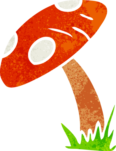 Bir insan tarafından çizilmiş bir kurbağa taburesinin retro karikatürü.