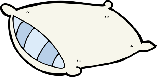 Bir insan tarafından çizilmiş karton yastık.