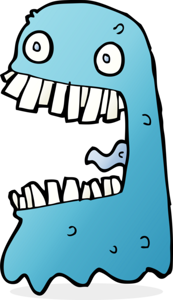 Bir insan tarafından çizilmiş iğrenç bir hayalet.