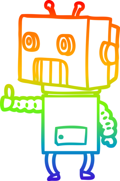 gökkuşağı gradyan çizgisi bir insan tarafından çizilmiş robot çizgi