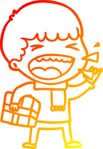 Bir insan tarafından çizilmiş gülen adamın sıcak çizgi çizimi.