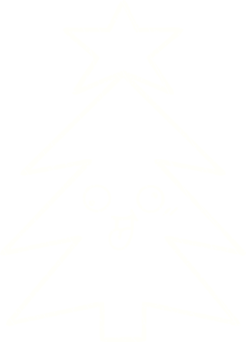 Bir insan tarafından çizilmiş Noel Ağacı Tebeşiri