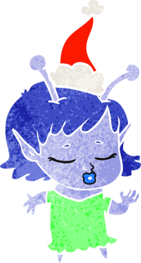 Bir insan tarafından çizilmiş eski bir Noel Baba şapkası.