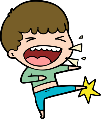 Bir insan tarafından çizilmiş gülen adam.