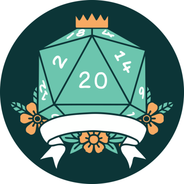 Bir insan tarafından çizilen 20 kritik vuruşun simgesi