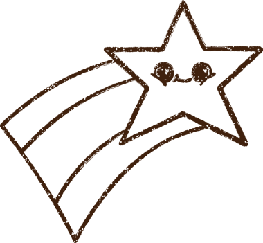 Kayan Yıldız Kömürü Bir insan tarafından çizilmiş