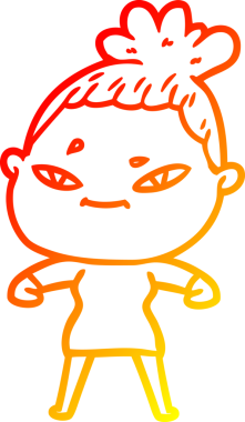 Bir insan tarafından çizilmiş bir karikatür kadın çizimi