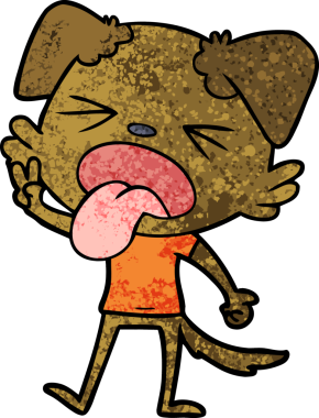 Bir insan tarafından çizilmiş iğrenç bir çizgi film.