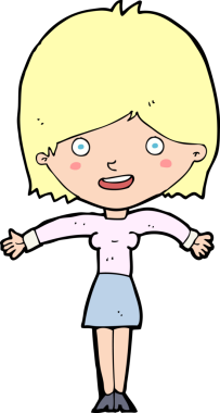 Bir insan tarafından çizilmiş heyecanlı bir karikatür.