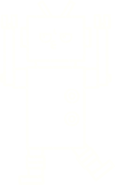 Bir insan tarafından çizilen robot tebeşiri.
