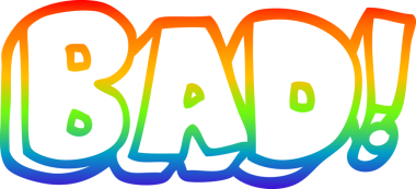 gökkuşağı gradyan çizgi çizimi bir insan tarafından kötü çizilmiş bir kelime