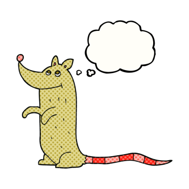 Bir insan tarafından çizilmiş serbest çizim baloncuk fare.