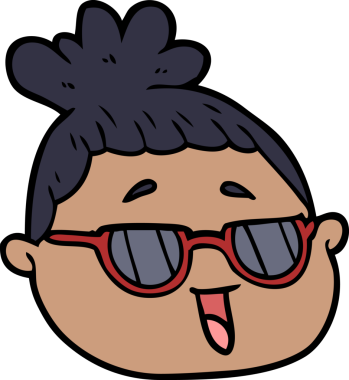 Bir insan tarafından çizilmiş bir kadın yüzü.