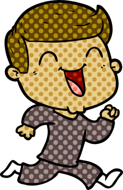 Bir insan tarafından çizilmiş mutlu bir adam.