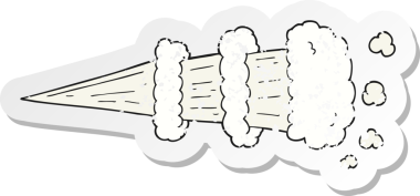 Bir insan tarafından çizilmiş bir karikatür buharının gerilimli yapıştırması.