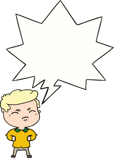 Bir insan tarafından çizilmiş konuşma baloncuğuyla rahatsız bir adam.