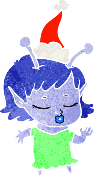 Bir insan tarafından çizilmiş eski bir Noel Baba şapkası.