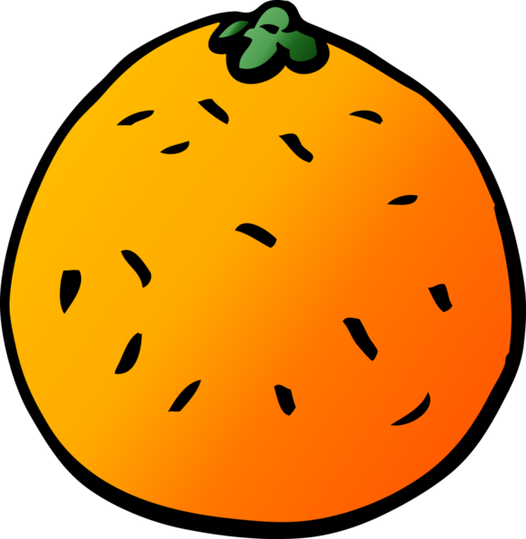 Bir insan tarafından çizilmiş karalama turuncusu.