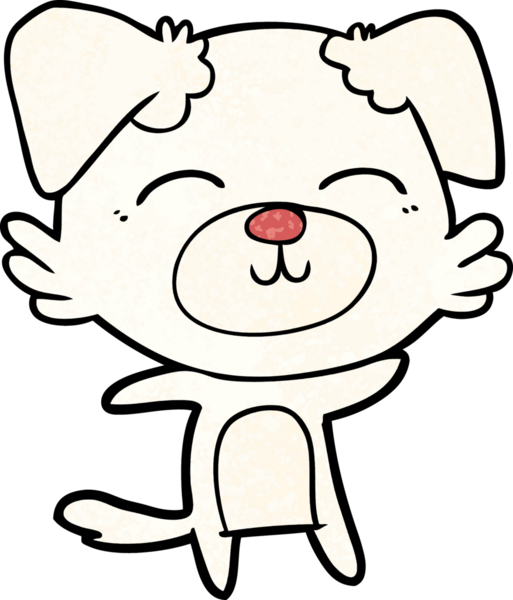 Bir insan tarafından çizilmiş çizgi film köpeği.