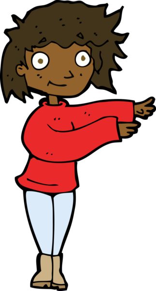 Bir insan tarafından çizilmiş çizgi film dansçısı kadın.