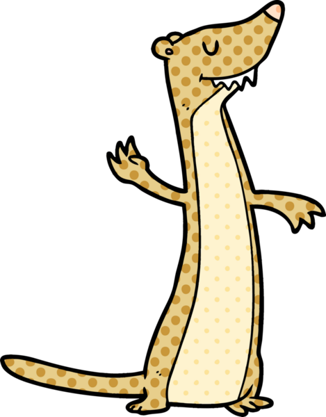 Bir insan tarafından çizilmiş karikatür sansarı.