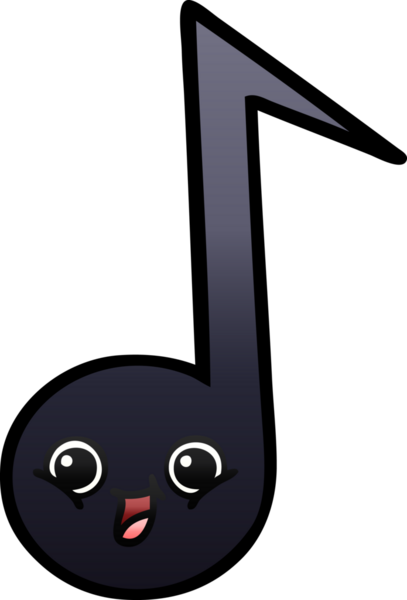 Bir insan tarafından çizilmiş bir notanın gölgelenmiş karikatürü