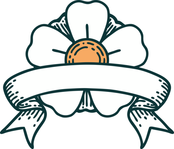 Bir insan tarafından çizilmiş geleneksel bir çiçek dövmesi.