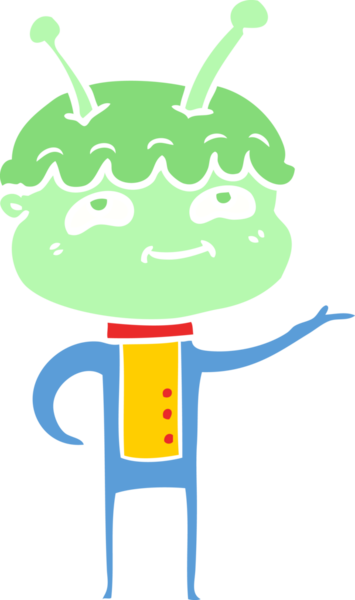 Bir insan tarafından çizilmiş düz renkli çizgi film uzay adamı.