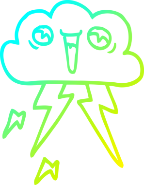 Bir insan tarafından çizilmiş bir karikatür bulutu çizimi