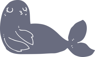 Bir insan tarafından çizilmiş düz renk çizgi film mührü