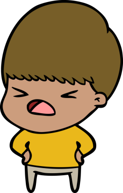 Çizgi film bir insan tarafından çizilmiş stresli adam