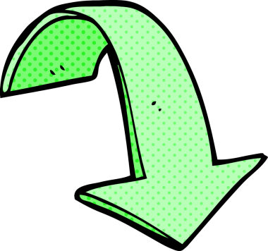 Bir insan tarafından çizilmiş okları gösteren çizgi film