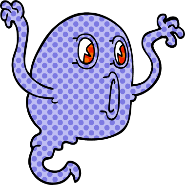 Bir insan tarafından çizilmiş karalama hayaleti.