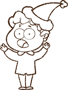 Bir insan tarafından çizilmiş Noel Adamı Kömürü