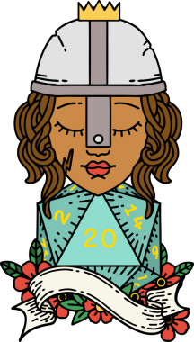 Retro Dövme Tarzı İnsan Dövüşçüsü Bir insan tarafından çizilmiş 20 zar atışıyla