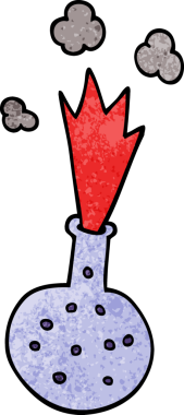 bir insan tarafından çizilen karalama kimyasal reaksiyonu