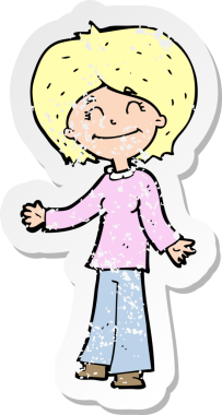 Bir insan tarafından çizilmiş mutlu bir karikatürün gerilimli yapıştırması.