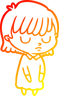 Bir insan tarafından çizilmiş bir karikatür kadın çizimi