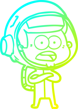 Bir insan tarafından çizilen soğuk gradyan çizgi çizimi bir astronotu şaşırttı.