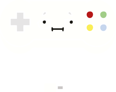 Bir insan tarafından çizilmiş bir oyun denetleyicisinin düz renk retro karikatürü