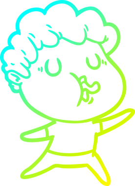 Bir insan tarafından çizilmiş bir çizgi film karakterinin çizimi.