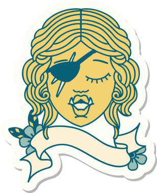 Bir insan tarafından çizilmiş bir Ork haydut karakterinin çıkartması