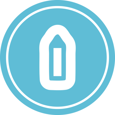 Bir insan tarafından çizilmiş basit dairesel kalem simgesi