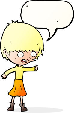 Bir insan tarafından çizilen konuşma baloncuğuyla strese giren çizgi film kadını.