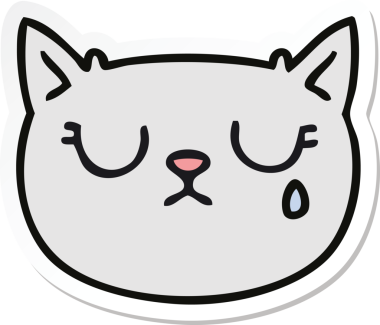 Bir insan tarafından çizilmiş garip bir el yazısı. Ağlayan bir kedi.