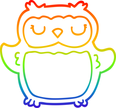 bir insan tarafından çizilmiş bir baykuşun çizimi.