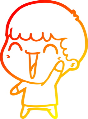 Bir insan tarafından çizilmiş mutlu bir adamın çizgi çizimi.