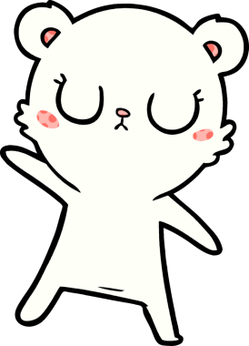 Bir insan tarafından çizilmiş kutup ayısı karikatürü