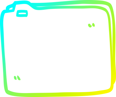 Bir insan tarafından çizilmiş bir karikatür dosyasının soğuk gradyan çizimi